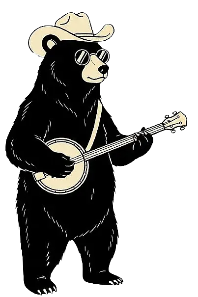 Miś Bluesman - rzeźba w Białymstoku